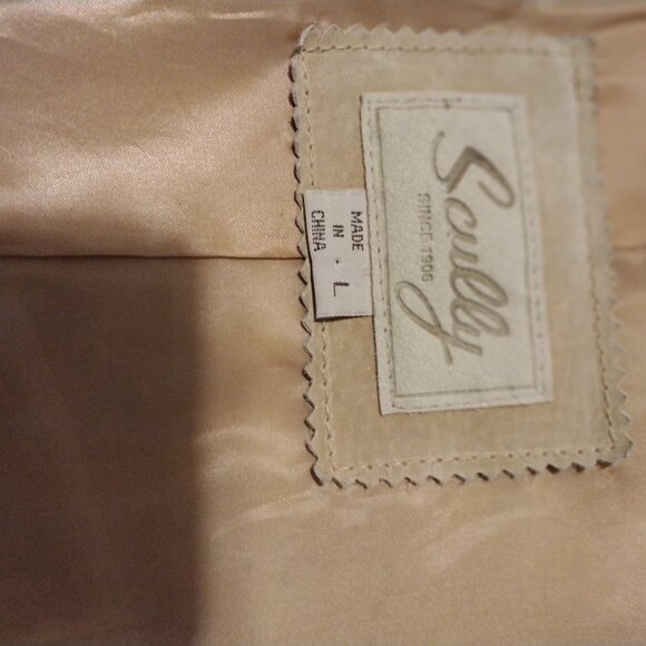 Women's Tan Suede Fringe Jacket Size Large - Picture 3 of 3